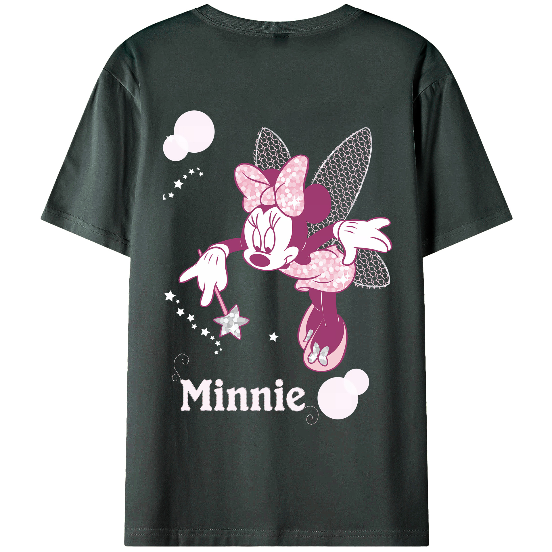 （画像用） ミッキーマウス Mickey Mouse 綿100％ メンズ半袖Tシャツ（バックプリント） 通気性